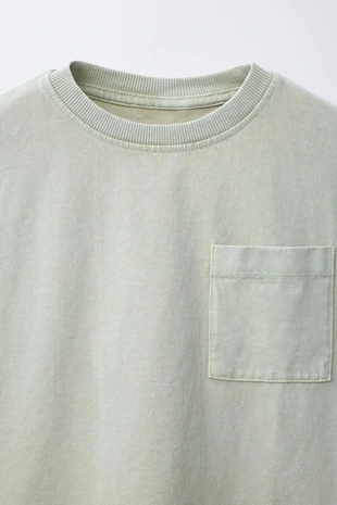 Футболка крашеная с карманом