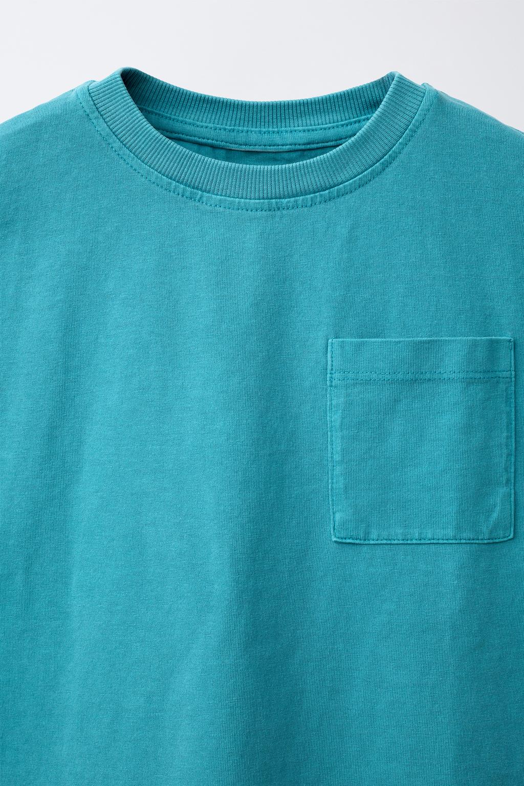 ФУТБОЛКА С КРАШЕНЫМ КАРМАНОМ