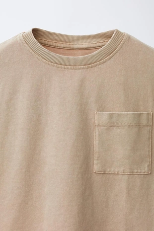 Футболка крашеная с карманом