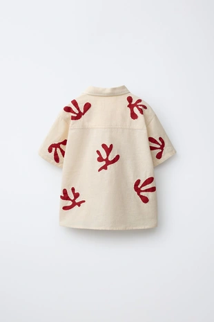 Рубашка из льна с вышивкой- Заказать в России