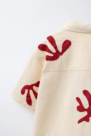 Рубашка из льна с вышивкой- Заказать в России