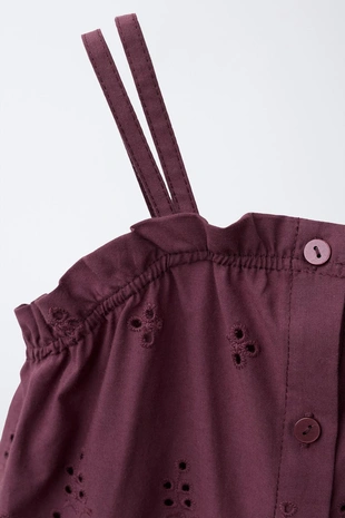 Топ с вышивкой шиффли- Заказать в России