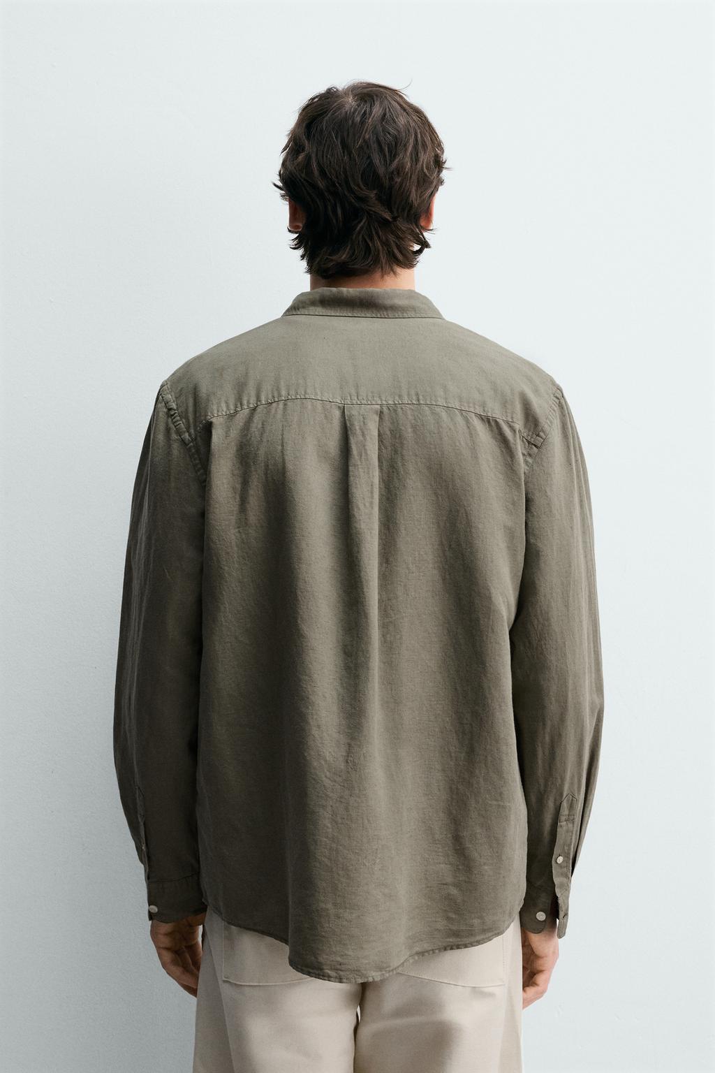 РУБАШКА REGULAR FIT ИЗ ЛЬНА И ХЛОПКА