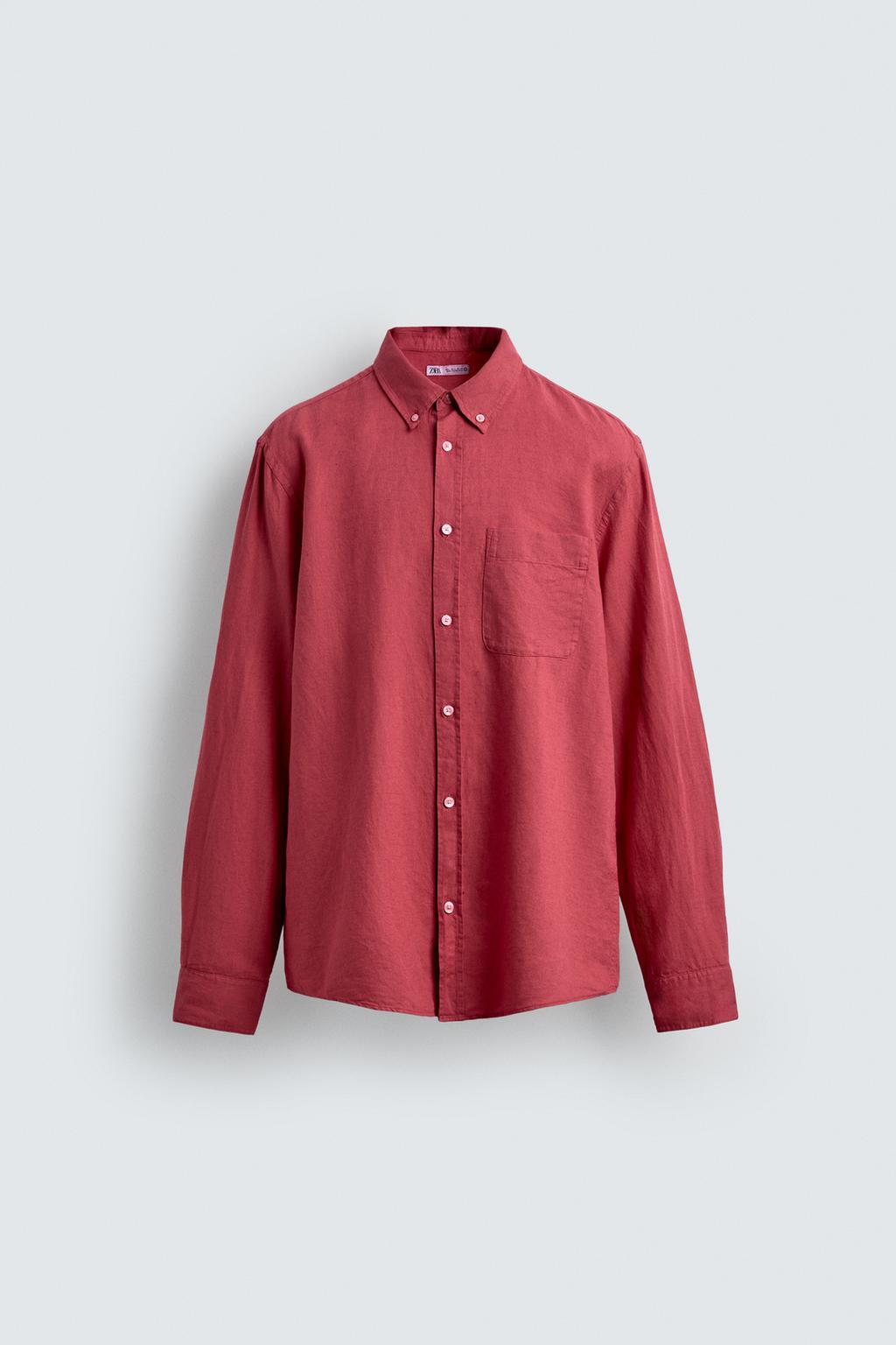 РУБАШКА REGULAR FIT ИЗ ЛЬНА И ХЛОПКА