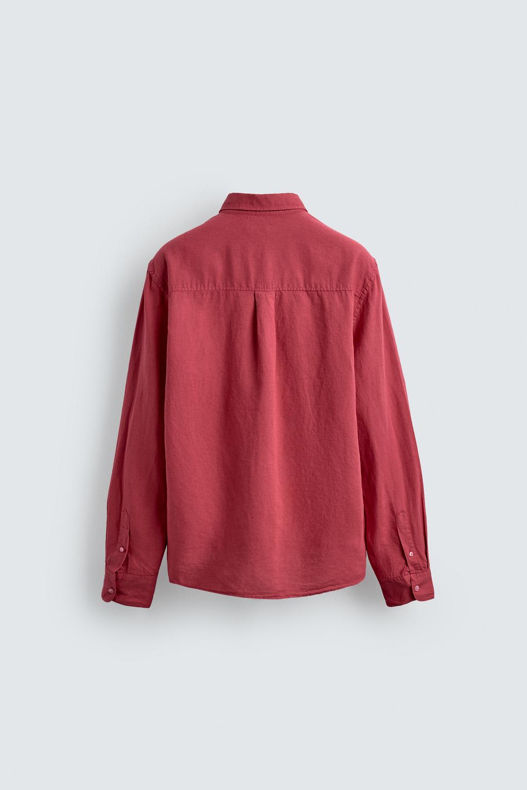 РУБАШКА REGULAR FIT ИЗ ЛЬНА И ХЛОПКА