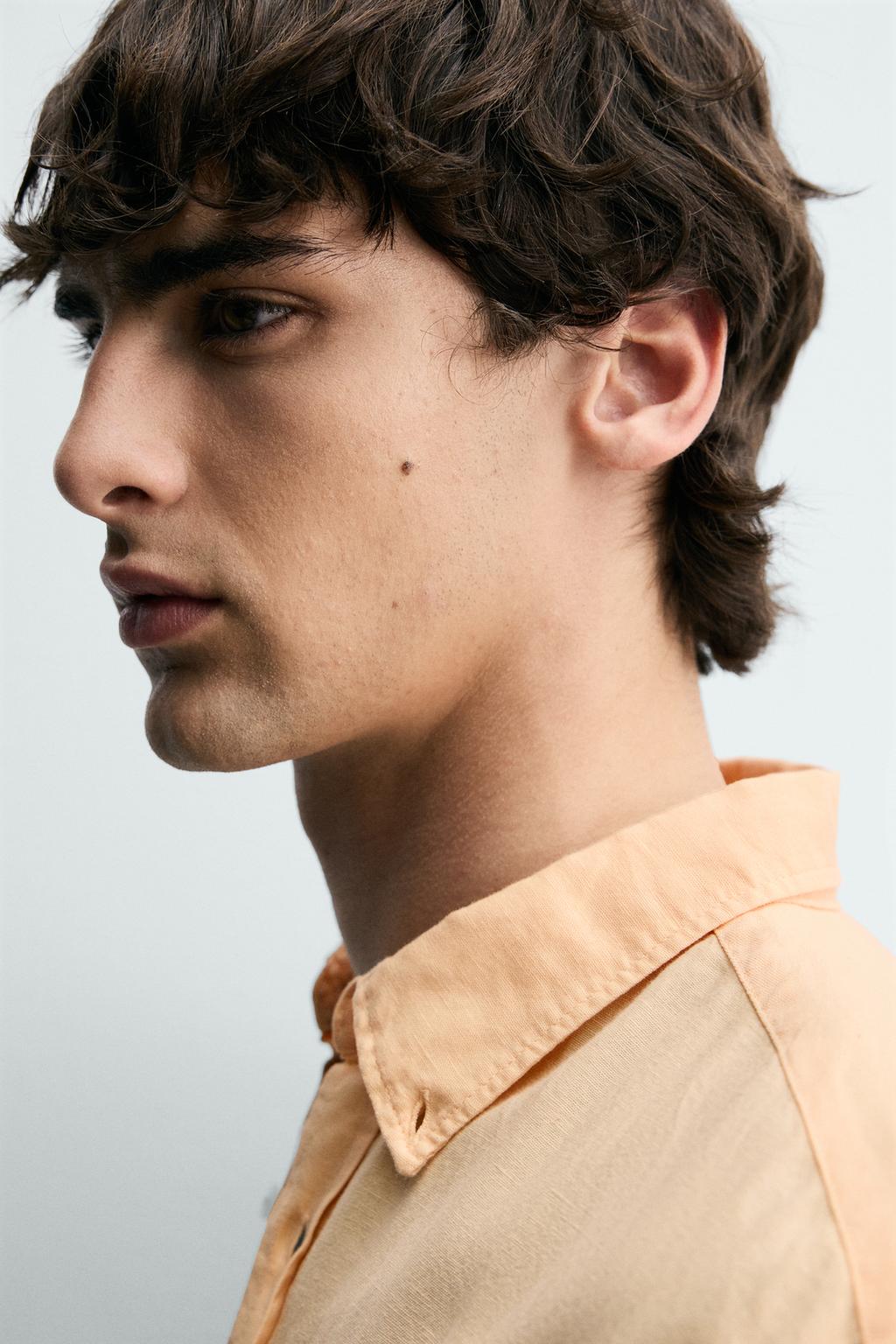 РУБАШКА REGULAR FIT ИЗ ЛЬНА И ХЛОПКА