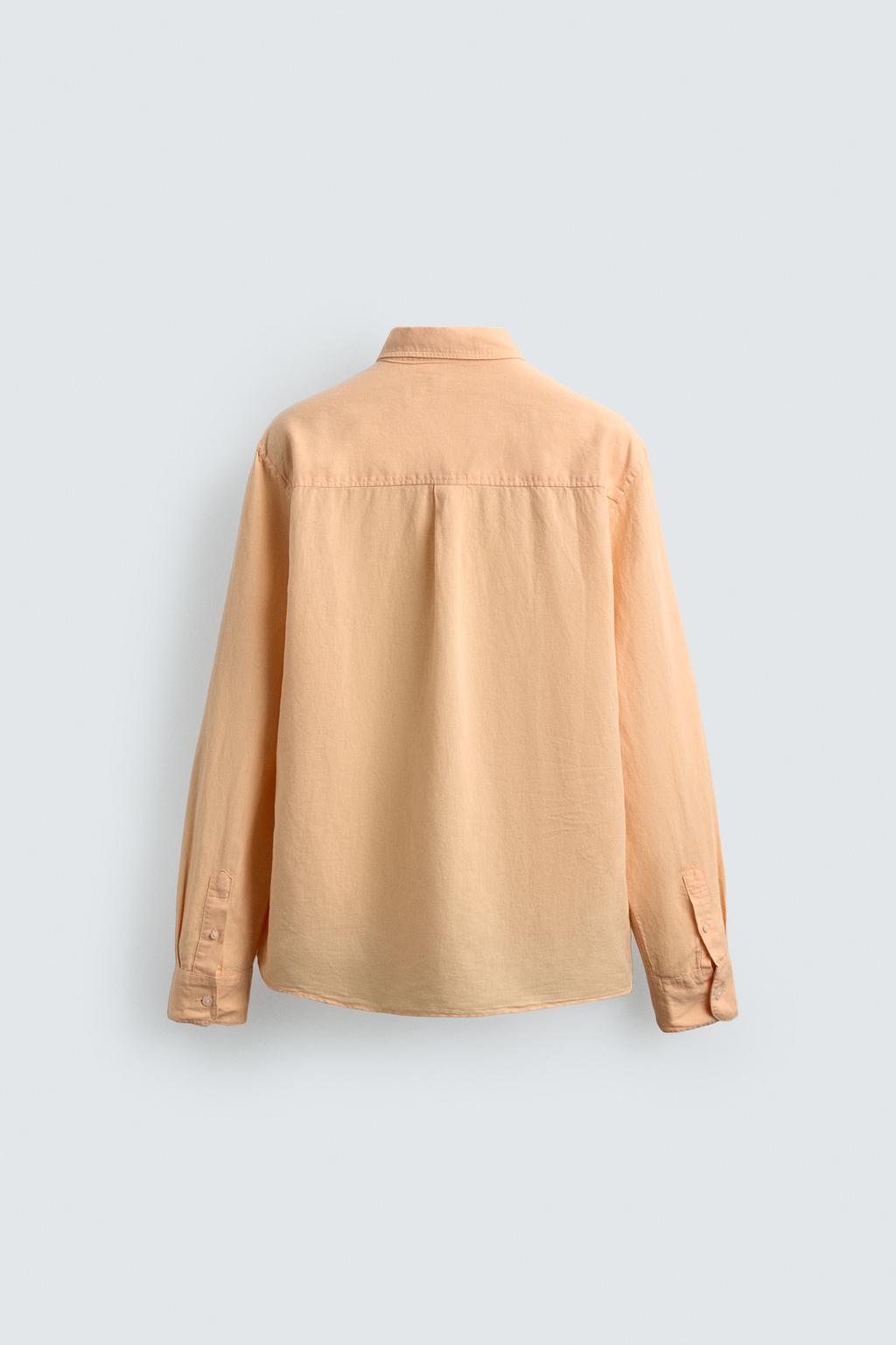 РУБАШКА REGULAR FIT ИЗ ЛЬНА И ХЛОПКА