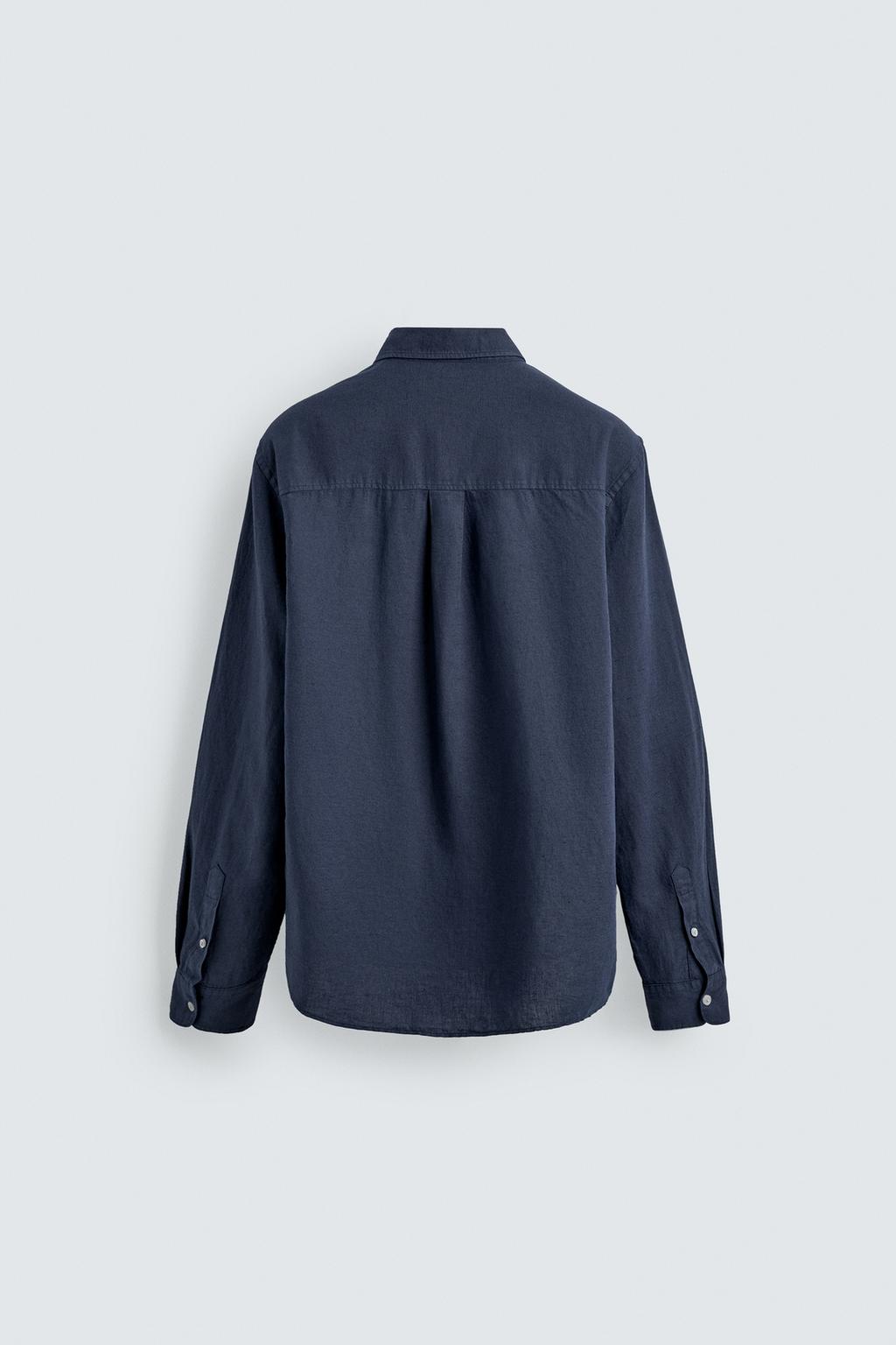 РУБАШКА REGULAR FIT ИЗ ЛЬНА И ХЛОПКА