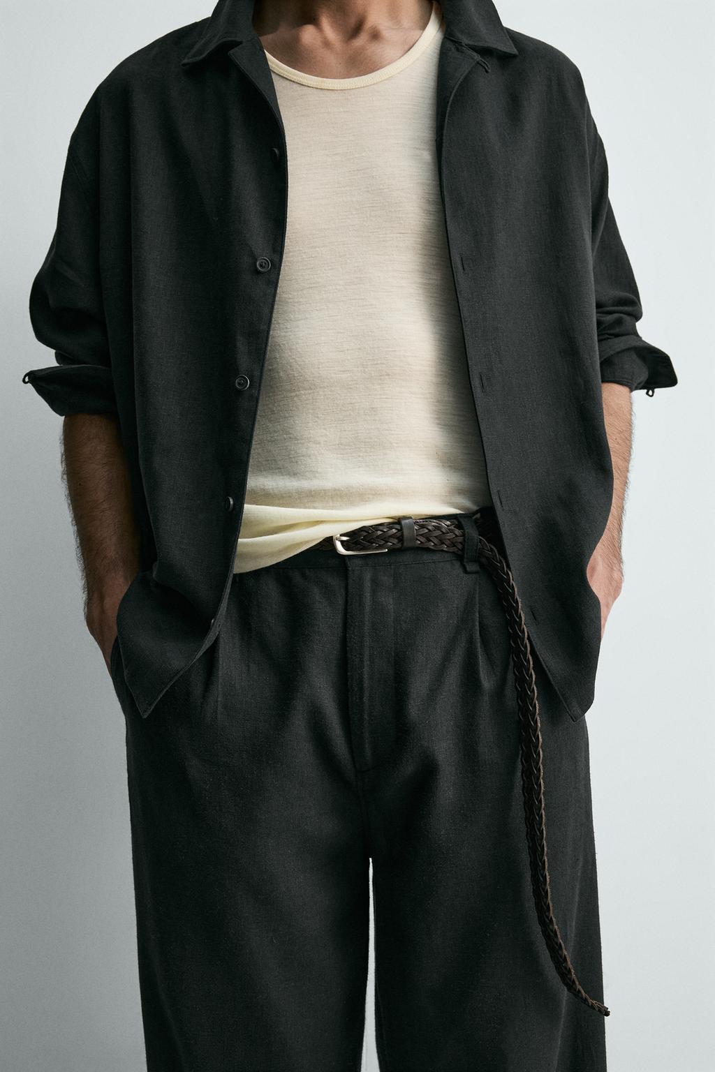 БРЮКИ RELAXED FIT ИЗО ЛЬНА И ВИСКОЗЫ