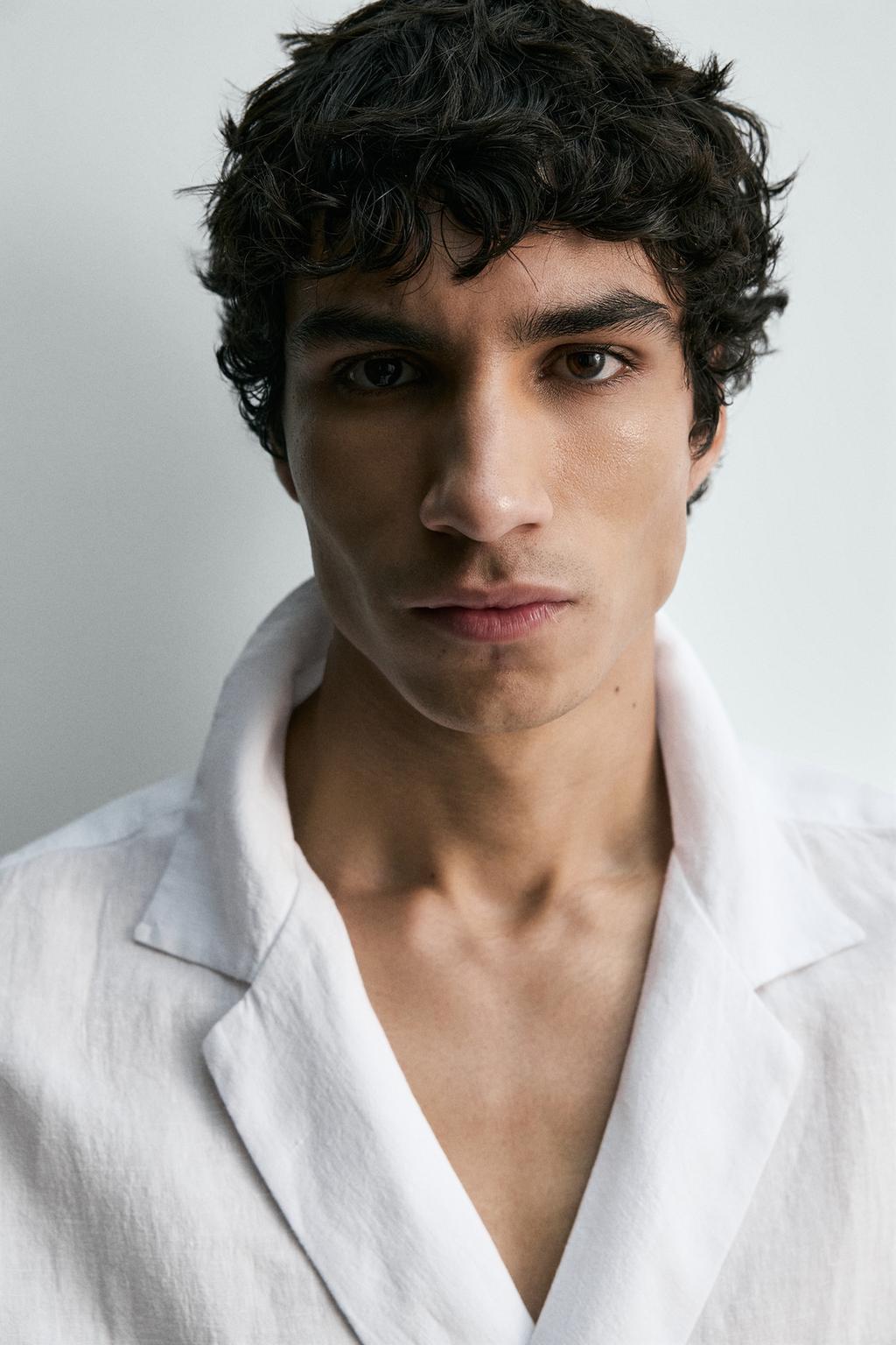 РУБАШКА ИЗ 100% ЛЬНА С БАНТОМ