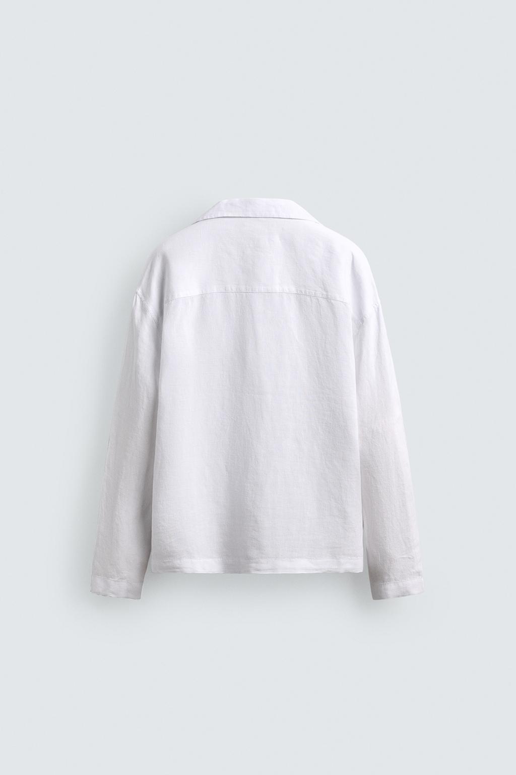 РУБАШКА ИЗ 100% ЛЬНА С БАНТОМ