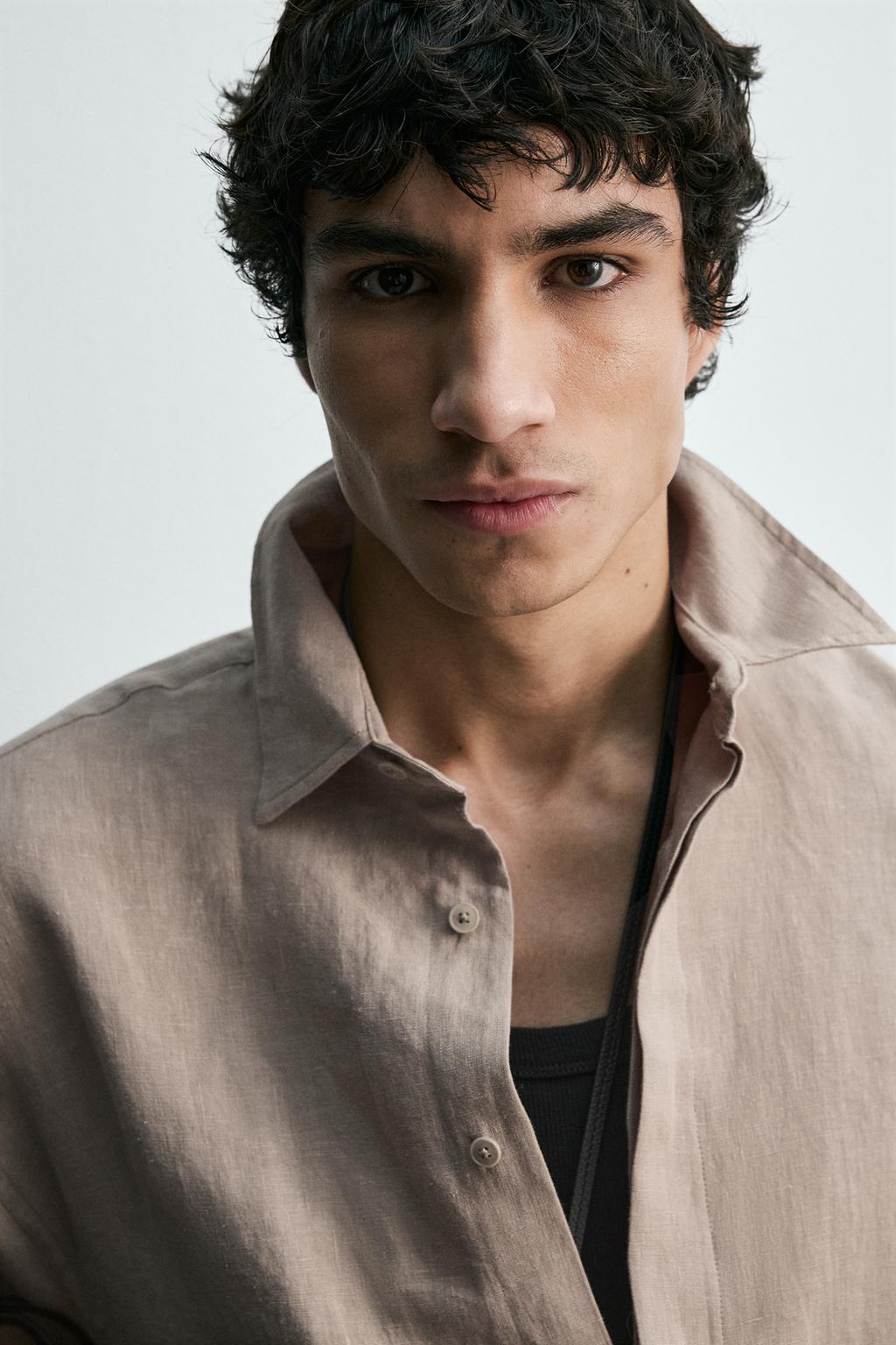 РУБАШКА-ПОЛО ИЗ 100% ЛЬНА