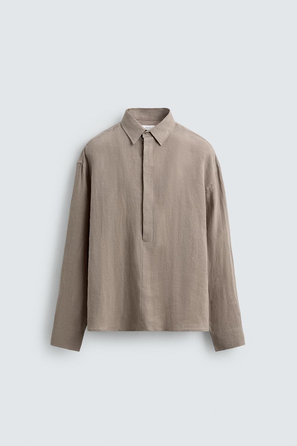 РУБАШКА-ПОЛО ИЗ 100% ЛЬНА