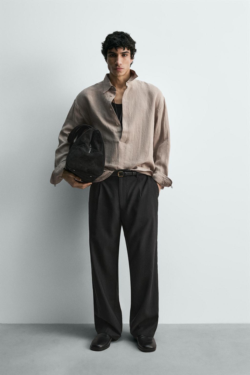 РУБАШКА-ПОЛО ИЗ 100% ЛЬНА