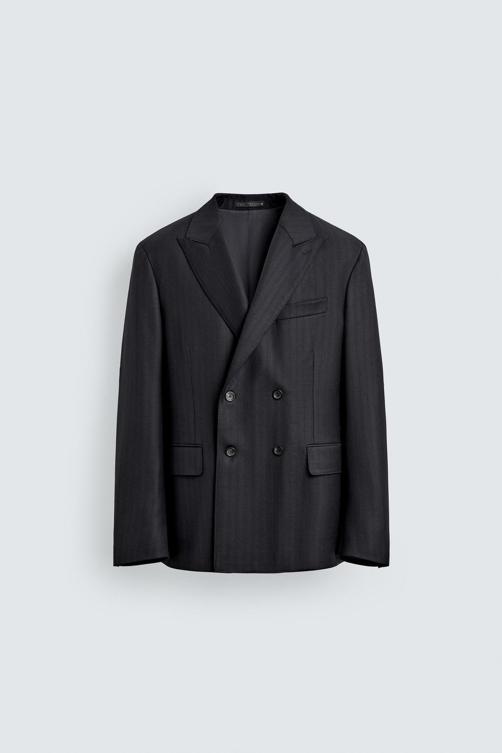 КОСТЮМНЫЙ БЛЕЙЗЕР В ПОЛОСКУ ИЗ 100% ШЕРСТИ