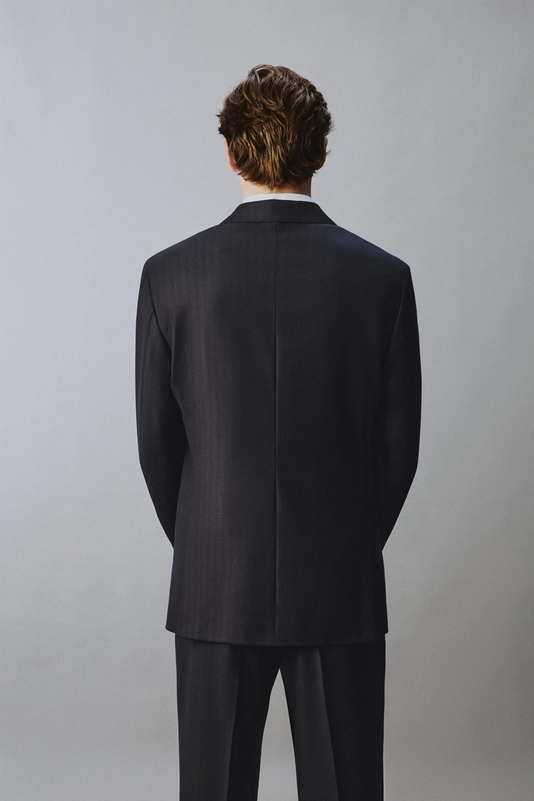 Пиджак из 100% шерсти с пинстрайпами