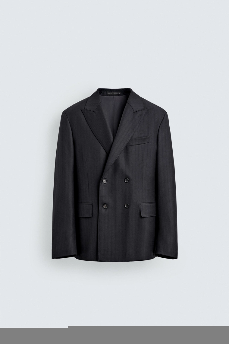 Пиджак из 100% шерсти с пинстрайпами