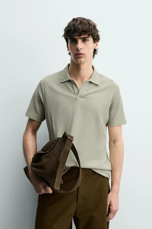 Поло в вертикальный рубчик