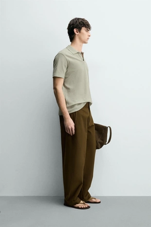 Поло в вертикальный рубчик