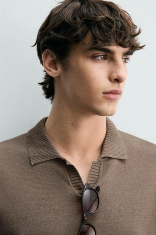 Поло из хлопка и льна- Заказать в России