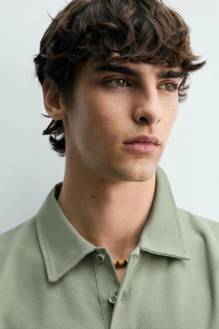 Поло Regular Fit с рельефной структурой- Заказать в России