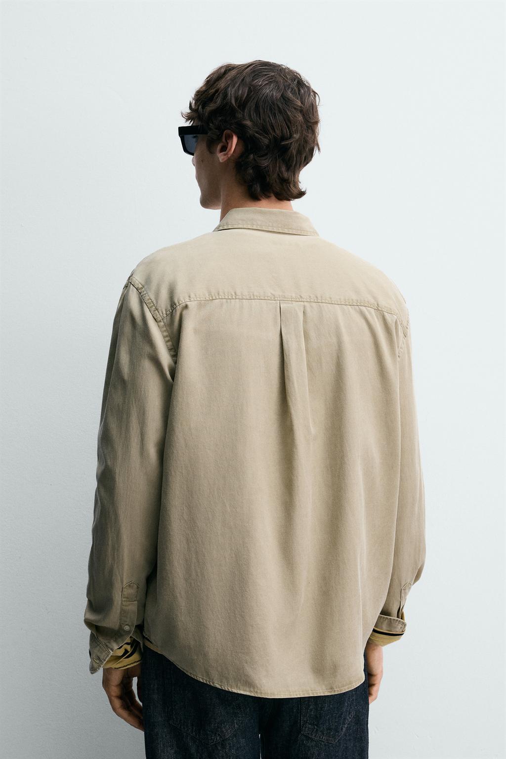 РУБАШКА REGULAR FIT ИЗ ЛИОЦЕЛЛА И ХЛОПКА