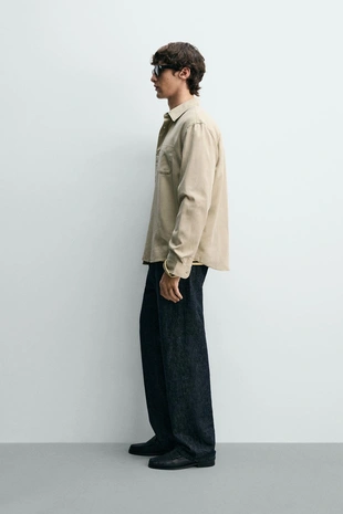 Рубашка Regular Fit из лиоцелла и хлопка