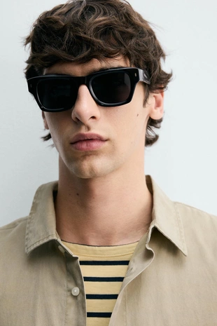 Рубашка Regular Fit из лиоцелла и хлопка- Заказать в России