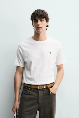 Футболка с вышивкой «авокадо»- Заказать в России