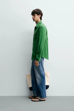 Рубашка Regular Fit из лиоцелла и хлопка