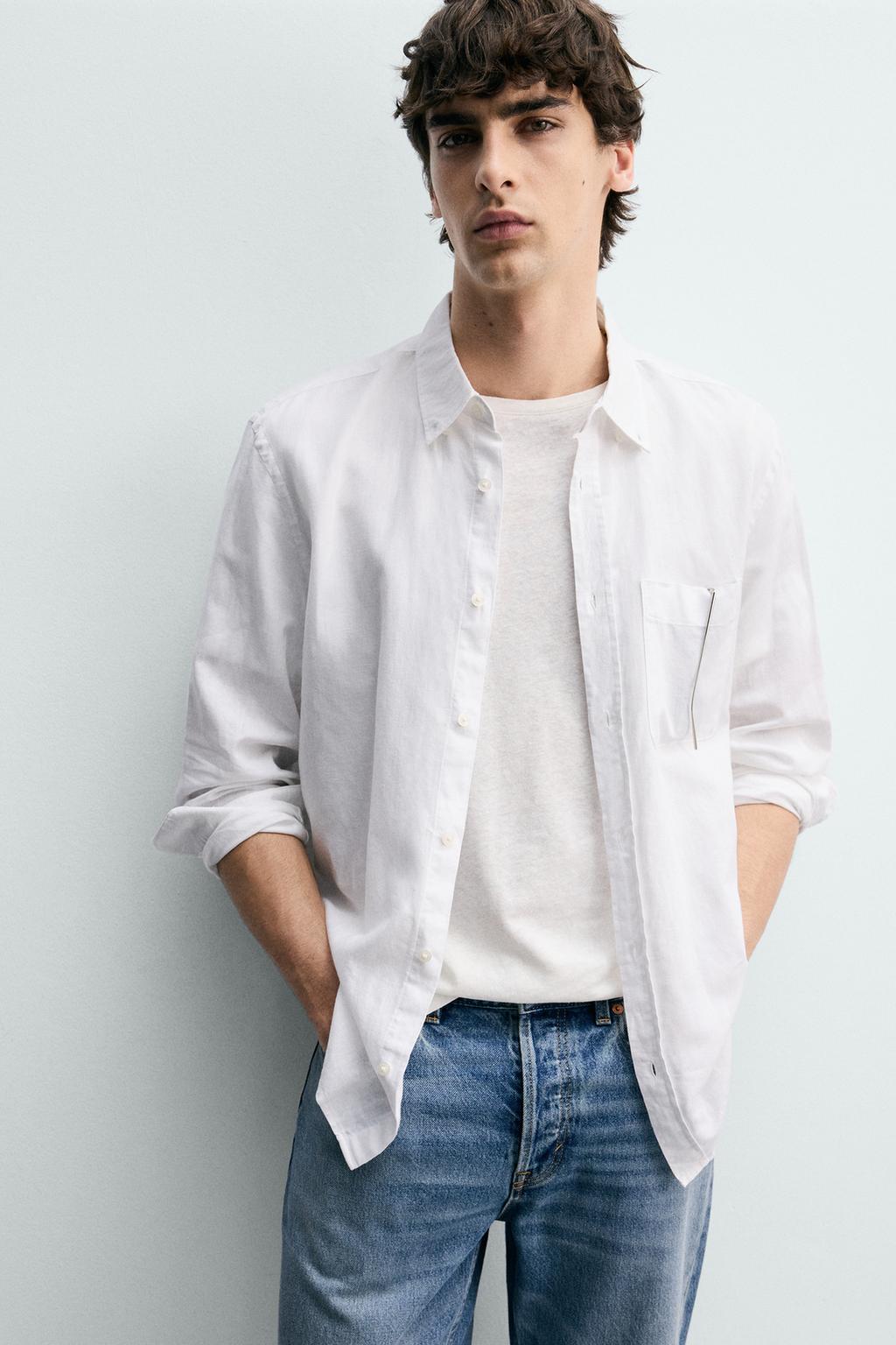 РУБАШКА REGULAR FIT ИЗ ЛИОЦЕЛЛА И ХЛОПКА