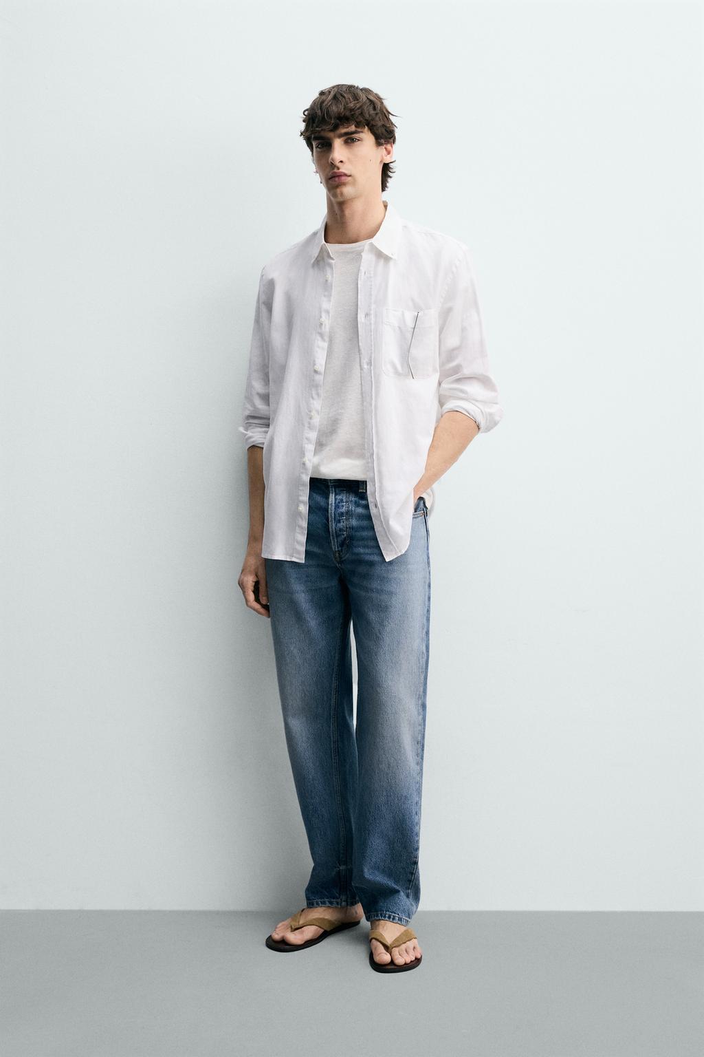 РУБАШКА REGULAR FIT ИЗ ЛИОЦЕЛЛА И ХЛОПКА