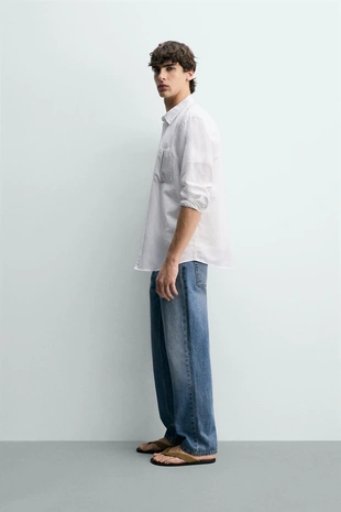 Рубашка Regular Fit из лиоцелла и хлопка