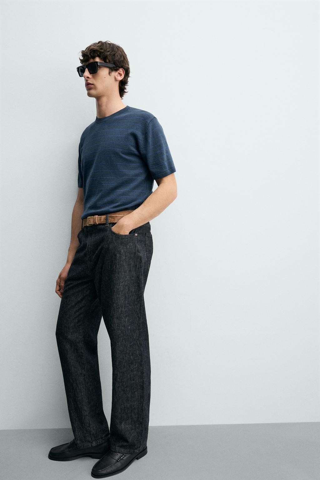 ФУТБОЛКА В ПОЛОСКУ ИЗ ХЛОПКА И ЛЬНА