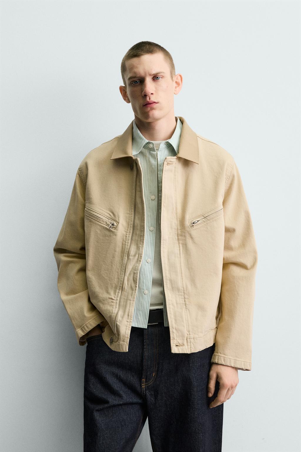 ДЖИНСОВАЯ КУРТКА С КОМБИНИРОВАННЫМ ВОРОТНИКОМ