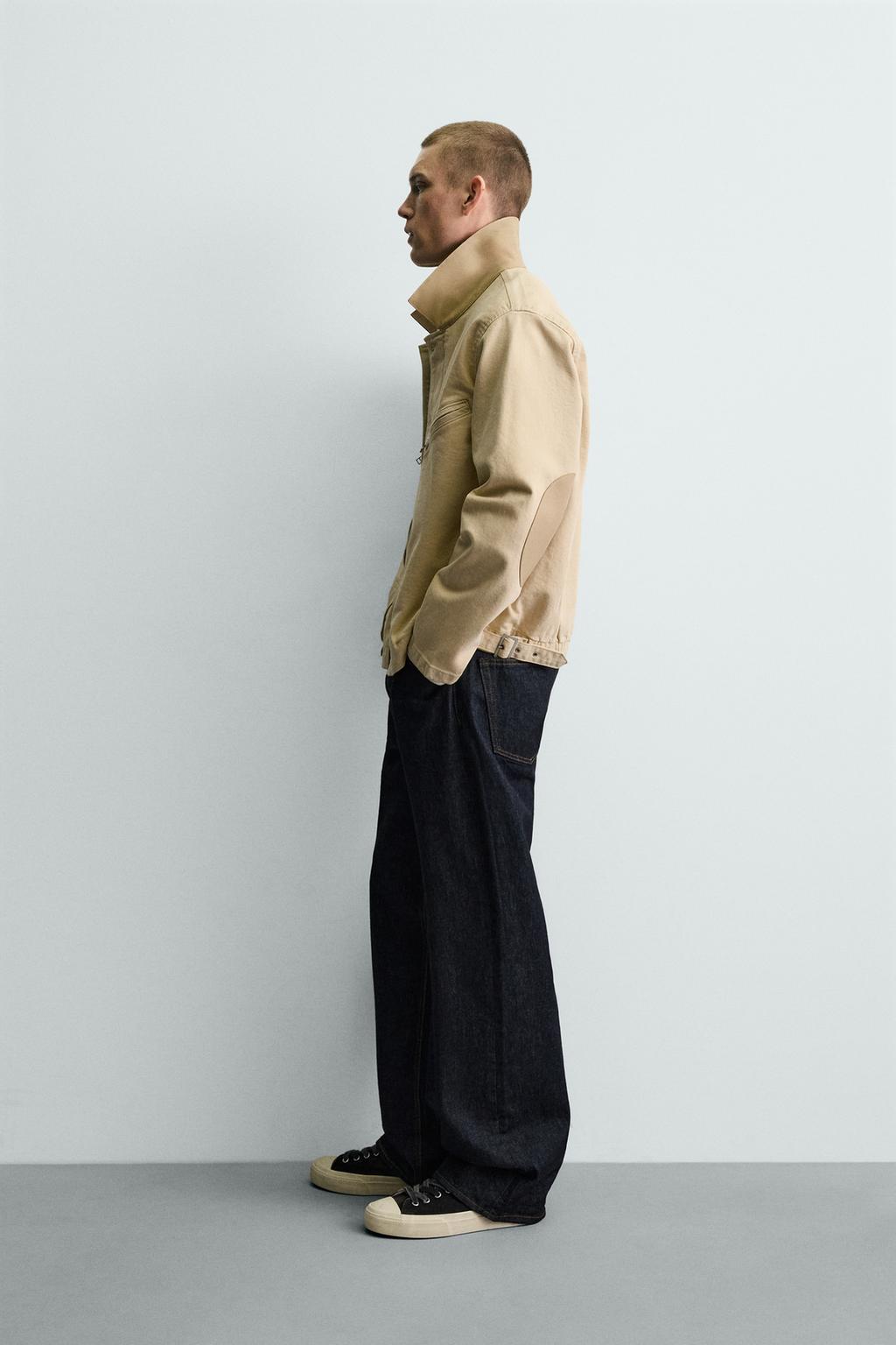 ДЖИНСОВАЯ КУРТКА С КОМБИНИРОВАННЫМ ВОРОТНИКОМ