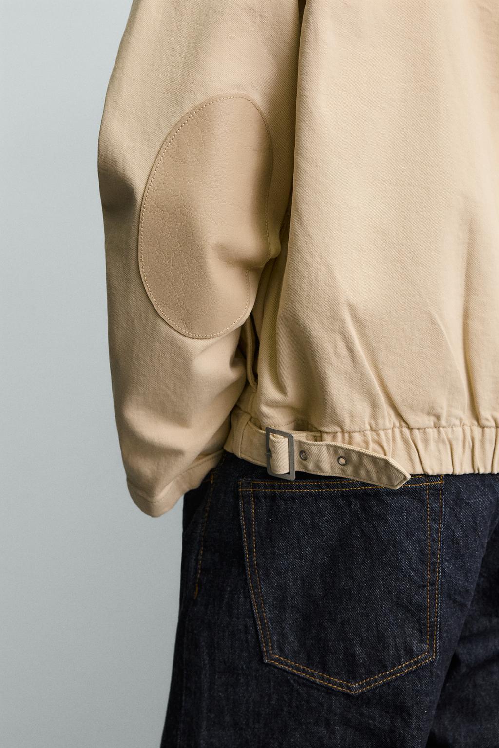 ДЖИНСОВАЯ КУРТКА С КОМБИНИРОВАННЫМ ВОРОТНИКОМ