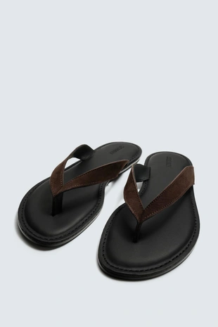 Кожаные сандалии с ремешками