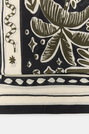 Шарф из хлопка с принтом- Заказать в России