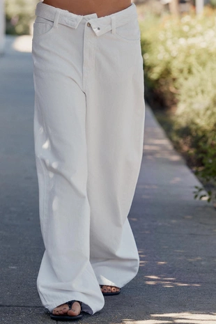 Джинсы Trf со средней посадкой и отложным поясом- Заказать в России