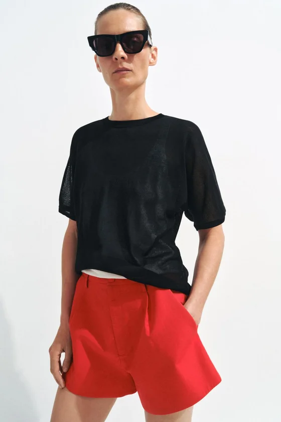 ШОРТЫ С ЗАЩИПАМИ — коллекция Zara «ZW»