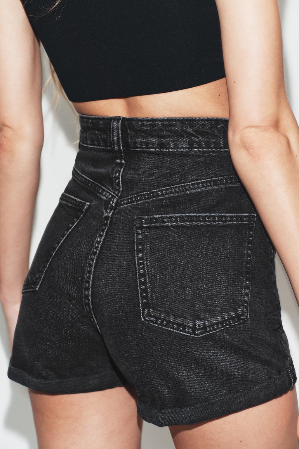 ДЖИНСОВЫЕ ШОРТЫ TRF MOM FIT С ВЫСОКОЙ ПОСАДКОЙ