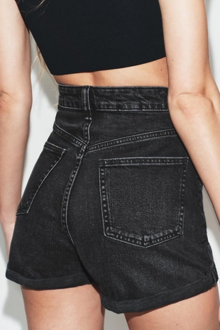 Джинсовые шорты Trf Mom Fit с высокой посадкой- Заказать в России