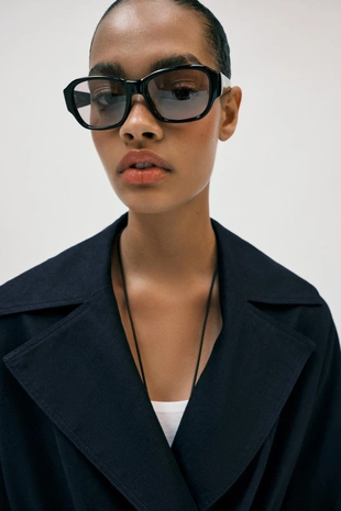 Тренч из льна с ремнем