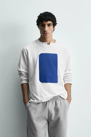 Футболка с геометрическим принтом- Заказать в России