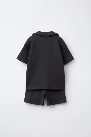 Комплект джоггинг: поло и бермуды Waffle