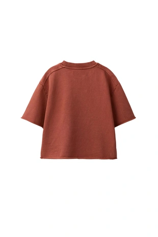 Футболка-джоггер из ткани с эффектом потертости- Заказать в России