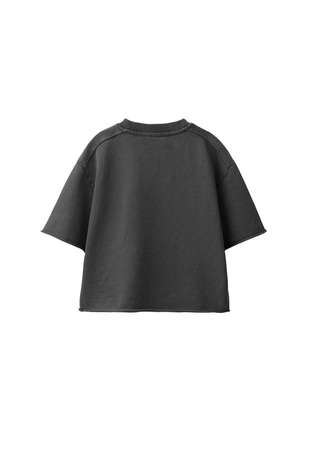 Футболка-джоггер из ткани с эффектом потертости