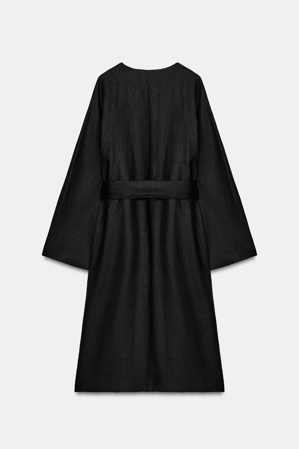 ПАЛЬТО ИЗ ЛЬНА С ПОЯСОМ — ZW COLLECTION