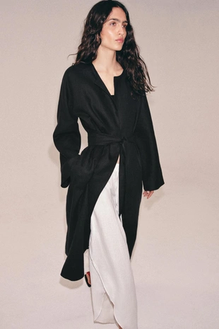 Пальто из льна с поясом — Zw Collection- Заказать в России